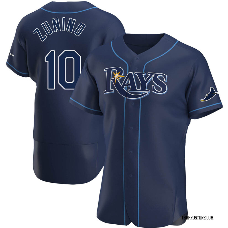 Authentic Mike Zunino Men's Tampa Bay Rays Navy Alternate Jersey