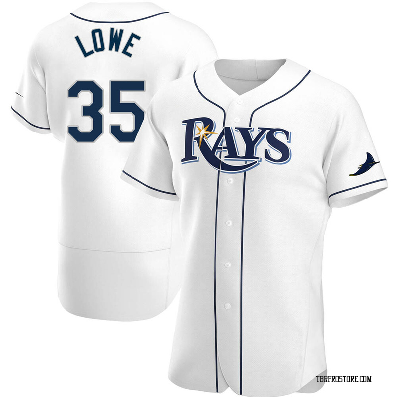 Authentic Nathaniel Lowe Men's Tampa Bay Rays White Home Jersey