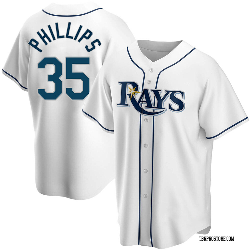 Brett Phillips 35 Tampa Bay Rays White Home Jersey - Bluefink