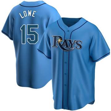Tampa Bay Rays #8 On Lowe Mlb Golden Brandedition White Jersey